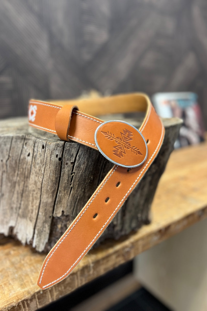 Blue Bell Leather Belt - The Navajo Tweed