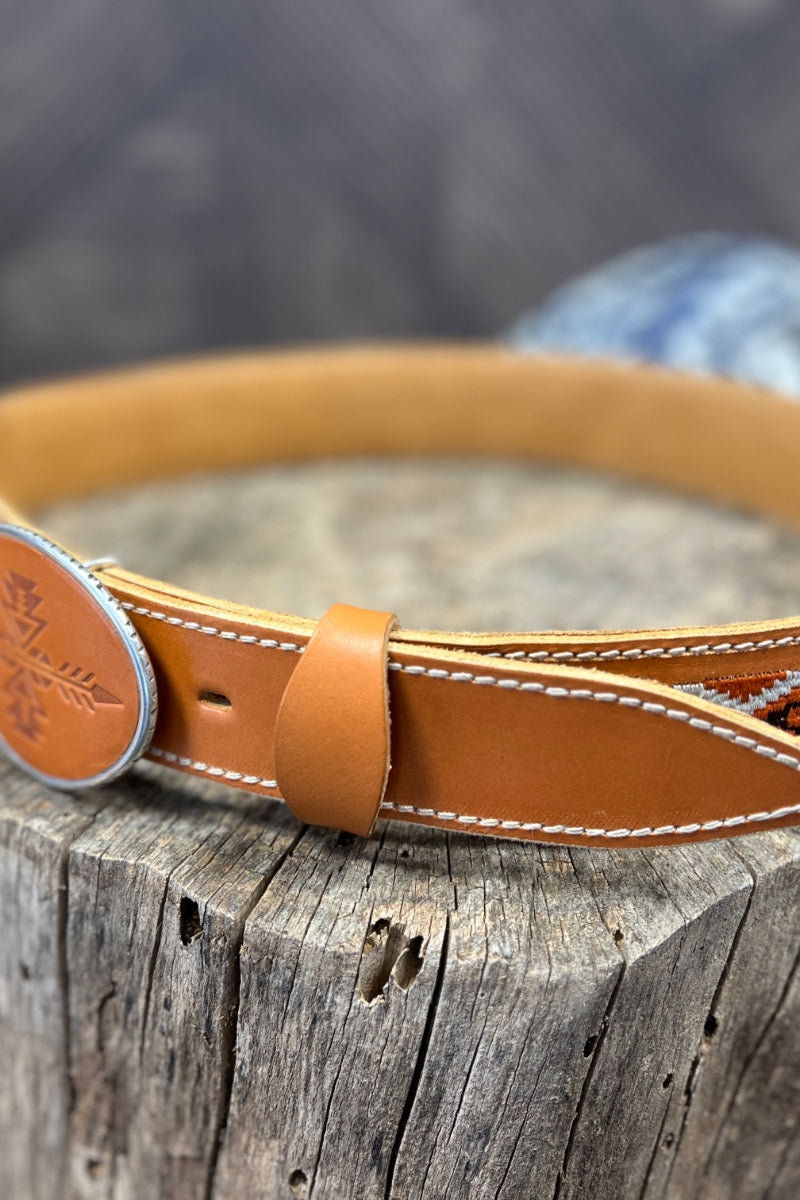 Blue Bell Leather Belt - The Navajo Tweed