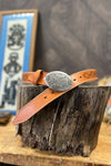 Blue Bell Leather Belt - The Mohicano Tweed