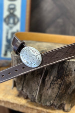 Blue Bell Leather Belt - The Mohicano Dark Brown