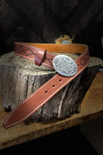 Blue Bell Leather Belt - The Mohicano Mid Brown