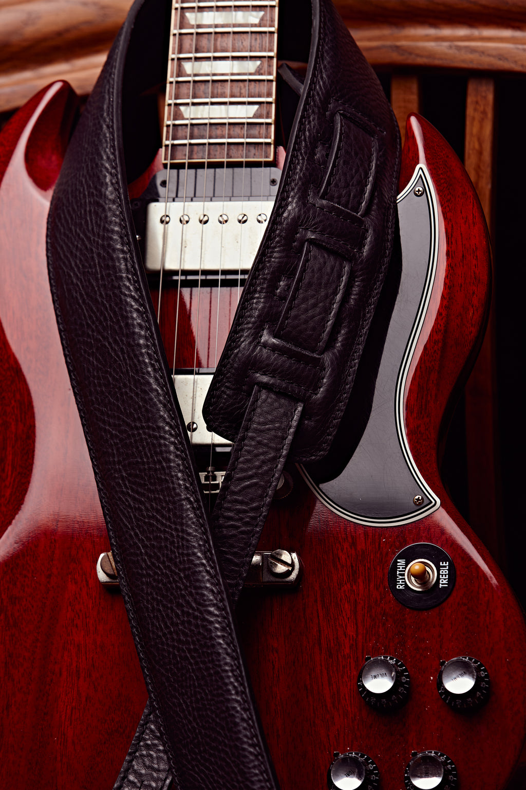 1971  The Icon Strap Black  leather