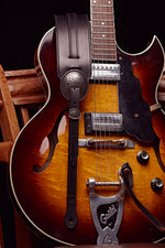 Deville 51 Silver Black guitar strap