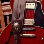 Deville 51 Gold Dark Coffee guitar strap